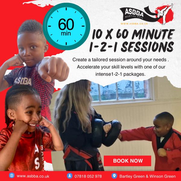 Block booking 10 sessions 10x 1hr 1-2-1 sessions